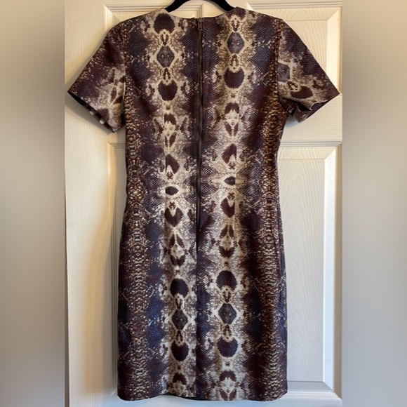 W118 by Walter Baker Bodycon Snakeskin Short Sleeve Back Zip Dress, sz S - Picture 2 of 13
